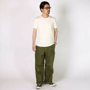 BANDOL 　バンドール　Tシャツ　RIB COTTON MILITARY CREW TEE 　エクリュ　サイズ3 名古屋エクスプローラー　新品　未使用品