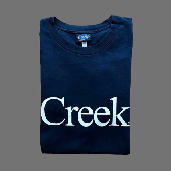 creek クリーク　ロンT 長袖　即完　人気商品　在原みゆき　シティー　ネイビー　プリントロゴ