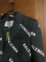 超希少　グッチ　バレンシアガ コラボ　ジャケット　黒　50 ハッカー　gucci balenciaga_画像4