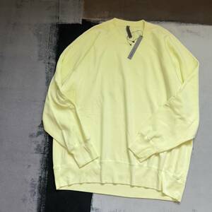  unused goods *kazyuki bear gai Attachment 20SS reference price 29700 jpy crew neck sweat pull over lemon yellow size 2 over 