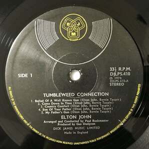 UK イギリス盤 ORIG LP■Elton John■Tumbleweed Connection■DJM オリジナル ステレオ【試聴できます】の画像5