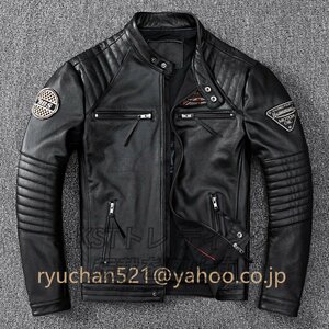  strongly recommendation * out of print . height. excellent article embroidery leather jacket Rider's mountain climbing bike jacket bike wear equipment jacket S-4XL size selection 