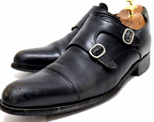 即決落札　REGAL 26㎝ ビジネスシューズ ダブルモンクストラップ ブラック　高級靴　本革　フォーマル　紳士靴　ドレス　送料無料！