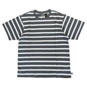 DICKIES SKATEBOARDING　ディッキーズ スケート ボーダーTシャツ　チャコール　Mサイズ　Striped T-Shirt SKATE