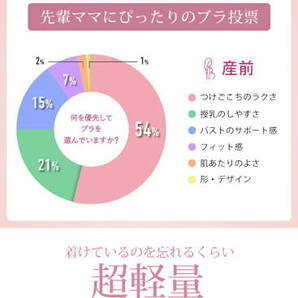 ＃６【ブラック・M】授乳ブラ 前開き 大きいサイズ レース 垂れ防止 マタニティブラ ストラップ 産前産後 ノンワイヤー ナイト 脇高ブラの画像4