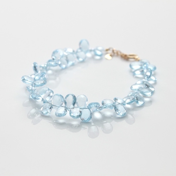 スカイブルートパーズ ブレスレット sky blue topaz bracelet