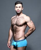 即決新品 92338-水S-アンドリュー クリスチャン Andrew Christian CoolFlex Modal Boxer w/Show-it 空色 現品表記サイズ S_画像2