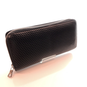 ★ R.J.B アールジェイビー W202 EMBOSSED ZIPPER WALLET エンボス カーフ レザー ウォレット 財布 The Flat Head フラッドヘッド 104の画像2