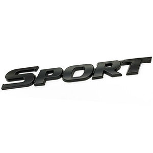 Sport プレート エンブレム ステッカー カスタム ラベル ドレスアップ カー用品 ポイント消化 送料無料 Bタイプ ブラック