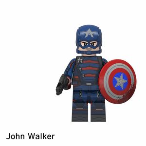 1体U.S.エージェント ジョン・ウォーカー キャプテンアメリカ　マーベルアベンジャーズ　ミニフィグ LEGO 互換 ミニフィギュア レゴ 互換 t