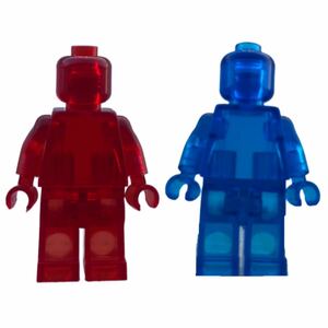 2体セット　素体　　半透明　ミニフィグ ブロック　LEGO レゴ　互換　ミニフィギュア　ea