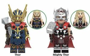 2体　ソー　マーベル　アベンジャーズ　ミニフィグ ブロック LEGO レゴ　互換 ミニフィギュア el