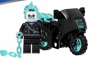 1体 ゴーストライダーxバイク　マーベル　アベンジャーズ　ミニフィグ LEGO 互換 ミニフィギュア a