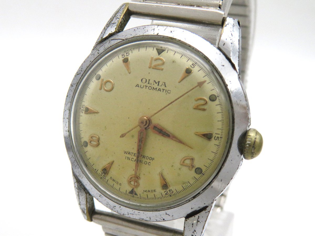 【ギフト】 オルマ　OLMA ビンテージ手巻き腕時計　動作良好　ケース金20ミクロン 腕時計(アナログ)