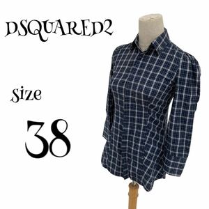 DSQUARED2 ディースクエアード ☆ チェック柄シャツ 38