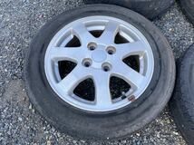 ダイハツ　ムーヴ　 PCD100 4穴　4.5J +45 アルミホイール 14インチ　４本セット 155 65 14 BRIDGESTONE NEXTRY ムーブp2308043_画像2