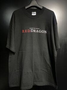 激レア00'S当時物 映画 RED DRAGON Tシャツ ヴィンテージ　XL レッドドラゴンTシャツ ハンニバル　ブラック　羊たちの沈黙　コピーライト