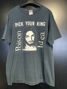 激レア 90'S POISON IDEA PICK YOUR KING Tシャツ ヴィンテージ バンドTシャツ サイズL ポイズン アイディア NIRVANA ブラック