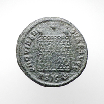 【古代ローマコイン】Constantine I（コンスタンティヌス1世）クリーニング済 ブロンズコイン 銅貨 フォリス(3G6w3VgLYx)_画像2
