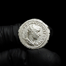 【古代ローマコイン】Gordian III（ゴルディアヌス3世）クリーニング済 シルバーコイン 銀貨 アントニニアヌス(5_XktxfKBD)_画像4