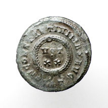 【古代ローマコイン】Constantine I（コンスタンティヌス1世）クリーニング済 ブロンズコイン 銅貨 フォリス(rrhkjfNfTV)_画像2