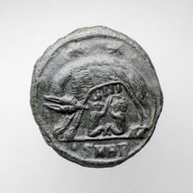 【古代ローマコイン】VRBS ROMA（ローマ市記念）クリーニング済 ブロンズコイン 銅貨 フォリス(y8CgWEdean)_画像2