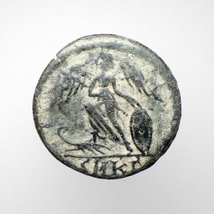 【古代ローマコイン】City Commem（コンスタンティノポリス記念）クリーニング済 ブロンズコイン 銅貨 フォリス(V7FeJrzNP4)_画像2