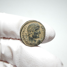 【古代ローマコイン】Constantine I（コンスタンティヌス1世）クリーニング済 ブロンズコイン 銅貨 フォリス(A7kYAWef7U)_画像3