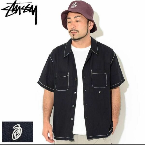 ステューシー シャツ 半袖 STUSSY メンズ Contrast Pick Stitched Mサイズ