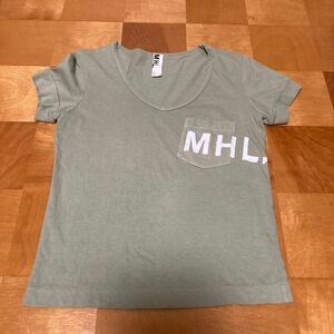 MHL エムエイチエル　Tシャツ Ⅱ うぐいす色？　マーガレットハウエル