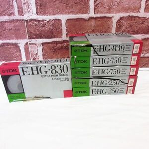 新品 未使用 長期保管品 TDK EXTRA HIGH GRADE BETA ベータ E-HG 6本セット 830 750 250 テープ まとめ売り/B11
