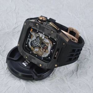 Apple Watch Series 8 7 6 5 4 SE (44mm 45mm) для частота Apple часы карбоновый волокно custom 
