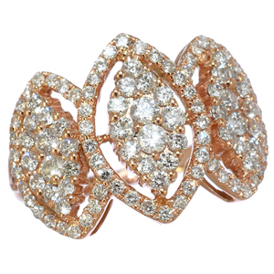 Ограничено 1 очко ограниченное новое кольцо K18 Pink Gold Diamond 1,00CT 11,5 Ювелирные изделия