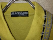 z1614BLACK GANG★ブラックギャング★刺繍デザインポロシャツ★サイズL★90ｓ★ヴィンテージ★レア★送料格安_画像4