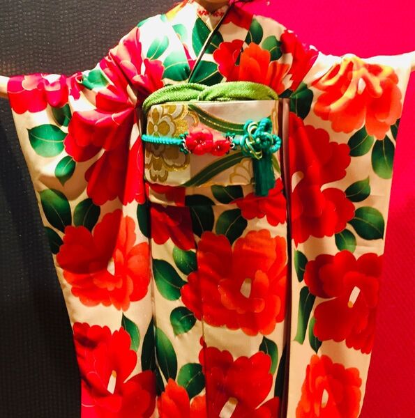 振袖セット一式☆大正ロマン椿柄