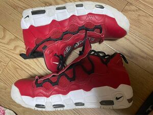 NIKE◆AIR MORE MONEY/エアモアマネー/レッド/AJ2998-600/RED/レザー