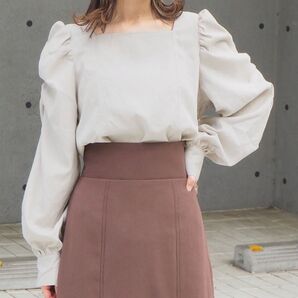 tiptop ブラウス ブルー チェック 長袖 FREE