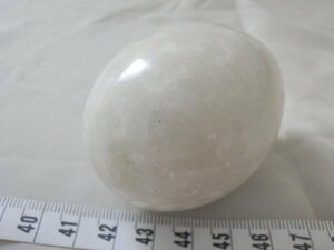 o123：天然石 白系 約190g 卵型 EGG インテリア 飾り 置物 占い 祈り 風水