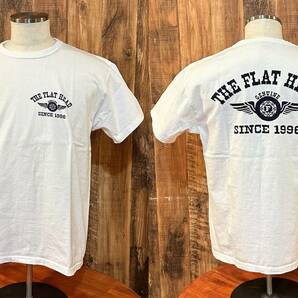 【THE FLAT HEAD】40サイズ 3本針の1本外し Tシャツ ウイングホイール FN-THC-202 ホワイト フラットヘッド ランブルの画像1