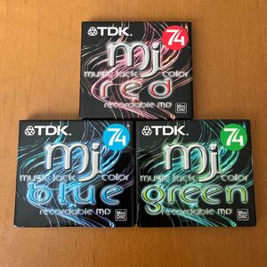 TDK ミニディスク　mj 74分　red blue green 3枚セット