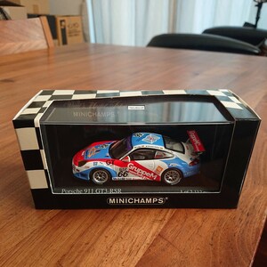 《美品》ミニチャンプス MINICHAMPS 400 056466 1/43 PORSCHE 911 GT3 RSR 24h Spa 2005 GT2 class winners ポルシェ スパ