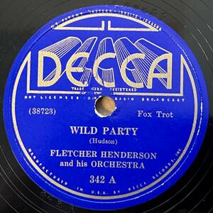 HOT! FLETCHER HENDERSON AND HIS ORCH. DECCA Wild Party/ Rug Cutter*s Swing