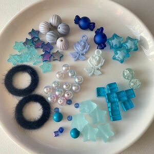 【13】アクセサリー ハンドメイド パーツ カボション ビーズ ヴィンテージ ボタン フープ クリア 