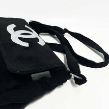 【未使用】 シャネル ノベルティ 非売品 ショルダーバッグ もこもこ CHANEL ココマーク ブラック×ホワイト レディース_画像4