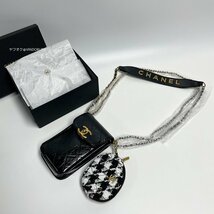 【未使用】 シャネル ノベルティ 非売品 スマホポーチ ミニバッグ コインケース 斜め掛け 箱付き CHANEL VIPプレゼント レディース_画像5