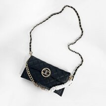 【未使用】 シャネル ノベルティ 非売品 ショルダーバッグ ミニ CHANEL GABRIELLE 2WAY ハンドバッグ ポーチ 黒 レディース_画像4