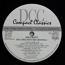米国プレス重量盤 美盤ステレオLP ジム・クローチ Jim Croce His Greatest Recordings DCC Compact Classics LPZ-2054　限定盤　シリアル入_画像4