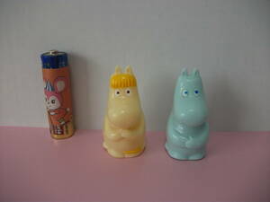 ムーミン　指人形　ムーミン　フローレン　2個セット　1990　JAPAN　フィギュア　人形　マスコット　キャラクター　コレクション　レア