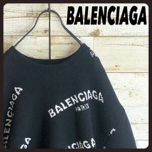 BALENCIAGA バレンシアガ ロゴ満載 ニット セーター