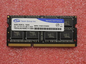 Team PC3L-12800S DDR3-1600 2Rx8 8GB #10813